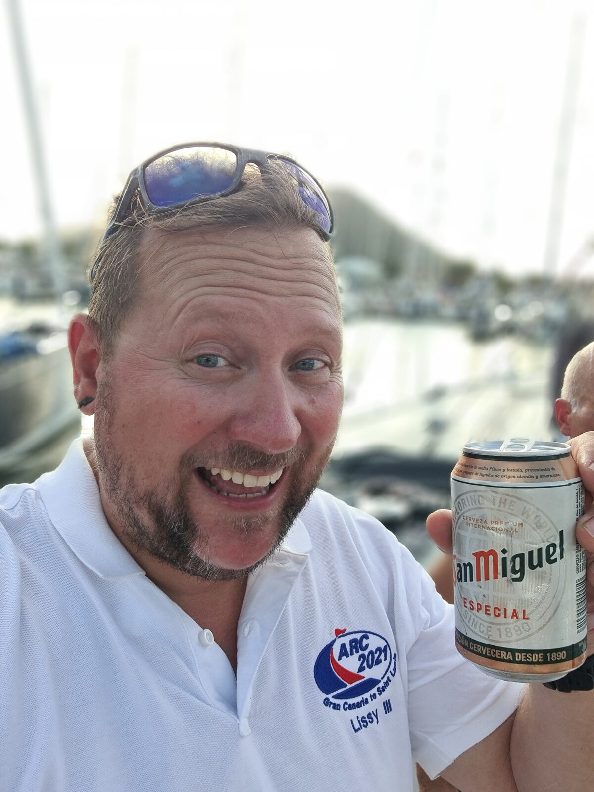 Skipper nach der Atlantiküberquerung mit der ARC